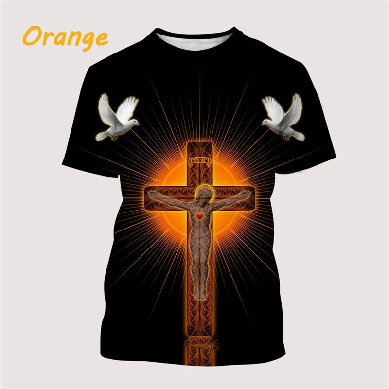 

Retro Jesus T Shirt Men's Summer Tees Casual Short Sleeve 3D Printed T-Shirts Women Streetwear Fashion Tops Kids Tees Tops