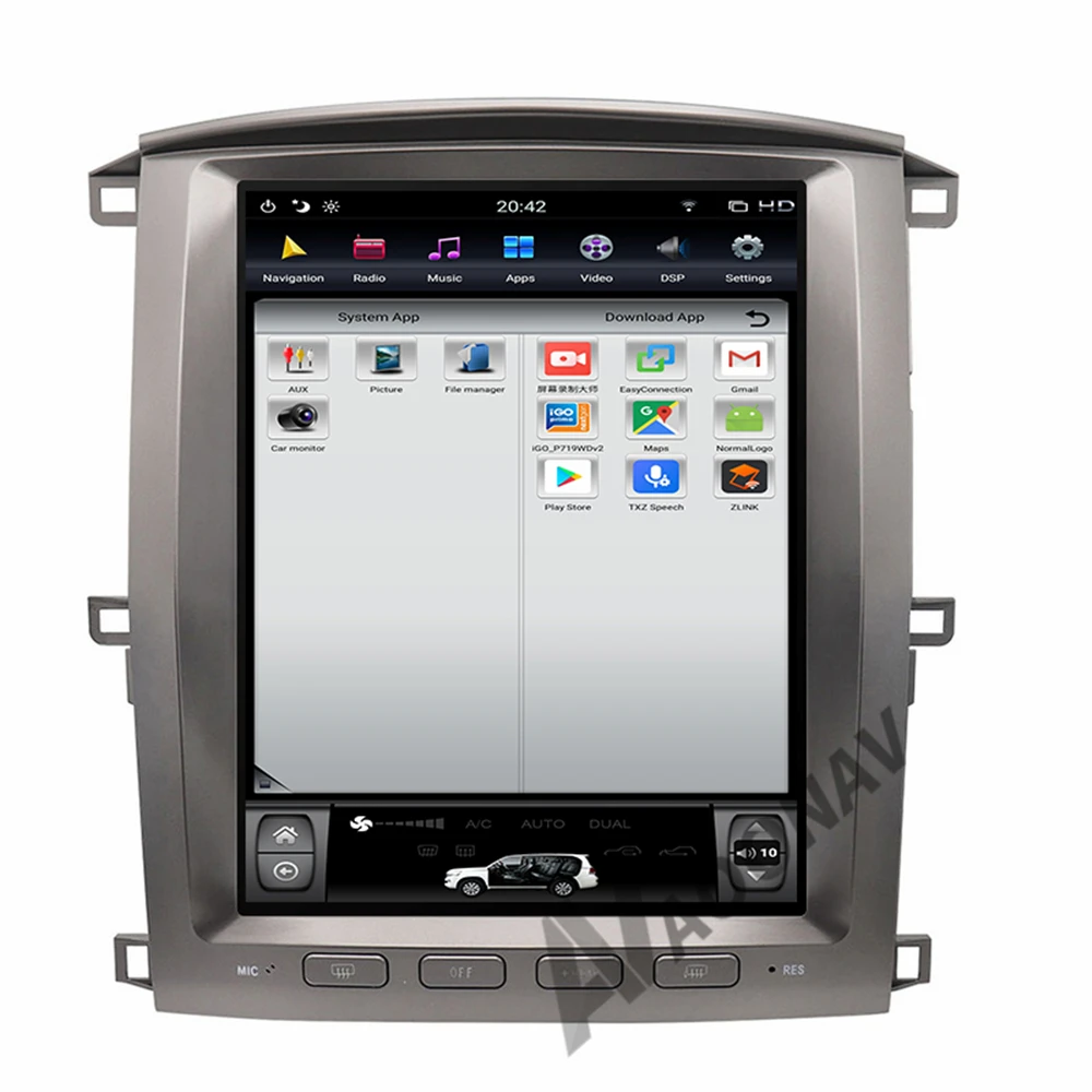 

AOONAV 12,1 дюймовый Android 9,0 автомобильный GPS-радиоприемник, GPS-навигация для-TOYOTA Land Cruiser 2003-2007, мультимедийный плеер с поддержкой carplay
