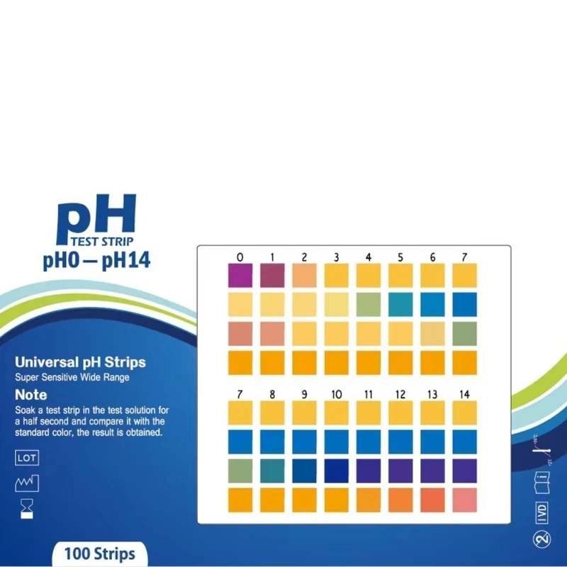 100 шт. тестовые полоски для воды в бассейне ванны пресная/соленая вода
