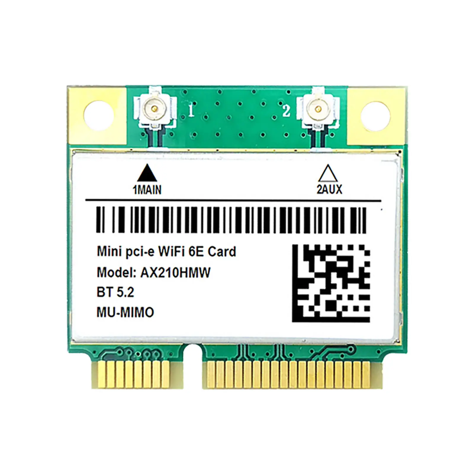 

AX210HMW MINI PCIE AX210 WIFI adapter 5374Mbps wifi 6E 5G/6G wireless network card 802.11AX/AC BT 5.2 MU-MIMO For Windows10