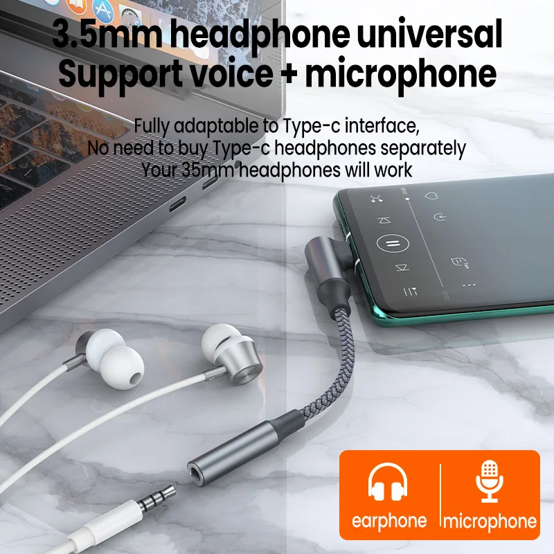 Hi-Fi DAC аудио адаптер с USB C на 3 5 Jack усилитель для наушников Aux кабель Тип Xiaomi Mi 11 Oneplus