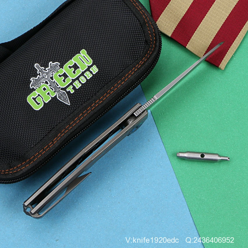 Складной нож Green Thorn Kami Flipper лезвие M390 титановая ручка для кемпинга охоты рыбалки
