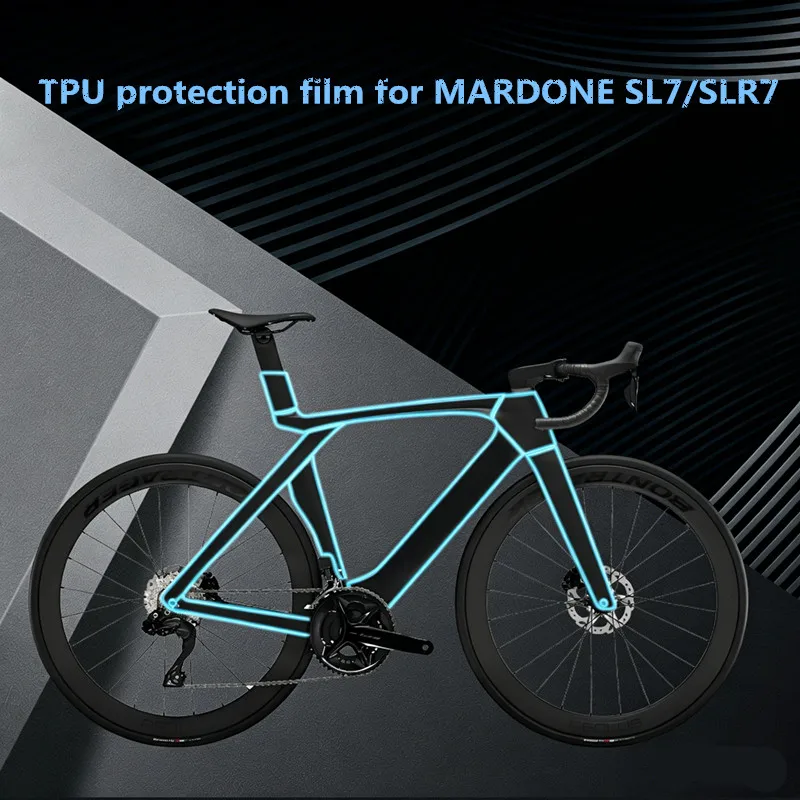 Фото Невидимая защитная пленка из ТПУ для велосипедов Trek Madone SLR7 SL7, наклейка для полной защиты кузова, самовосстанавливающаяся, водонепроницаемая защита рамы №1