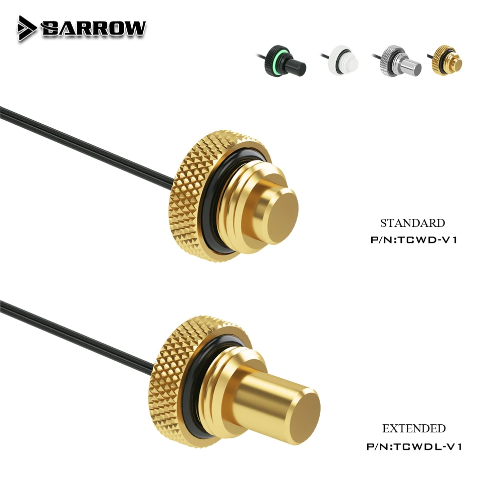 BARROW G1/4 10K температурный водяной ограничитель, герметичная заглушка, аксессуары для ПК с водяным охлаждением, стандартный Раздвижной Тип