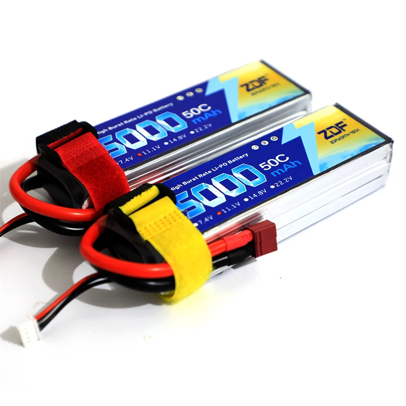 Литий-полимерный аккумулятор ZDF 5000 мАч 3S 11,1 В, запчасти 50C Deans XT60 EC5 мама XT90, разъемы для самолета, квадрокоптера, приманки, лодки, автомобилей, игрушек, 2 шт.