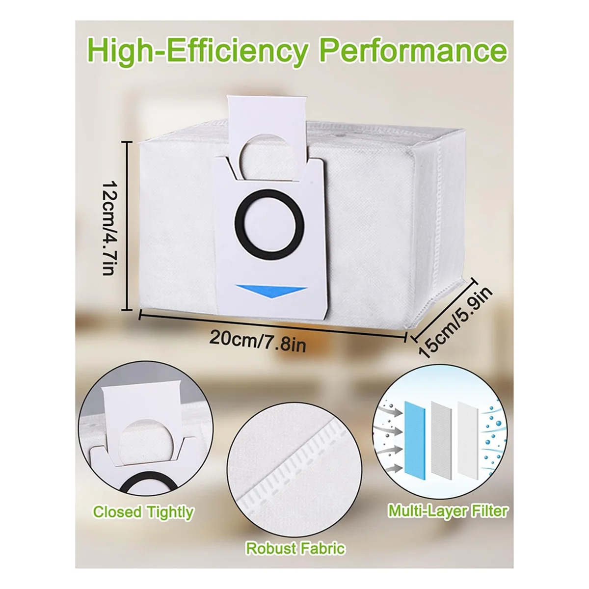 Сменные мешки для пылесоса и салфетка очистки Для Ecovacs Deebot T20 Omni/X1 Omni 12 шт. в