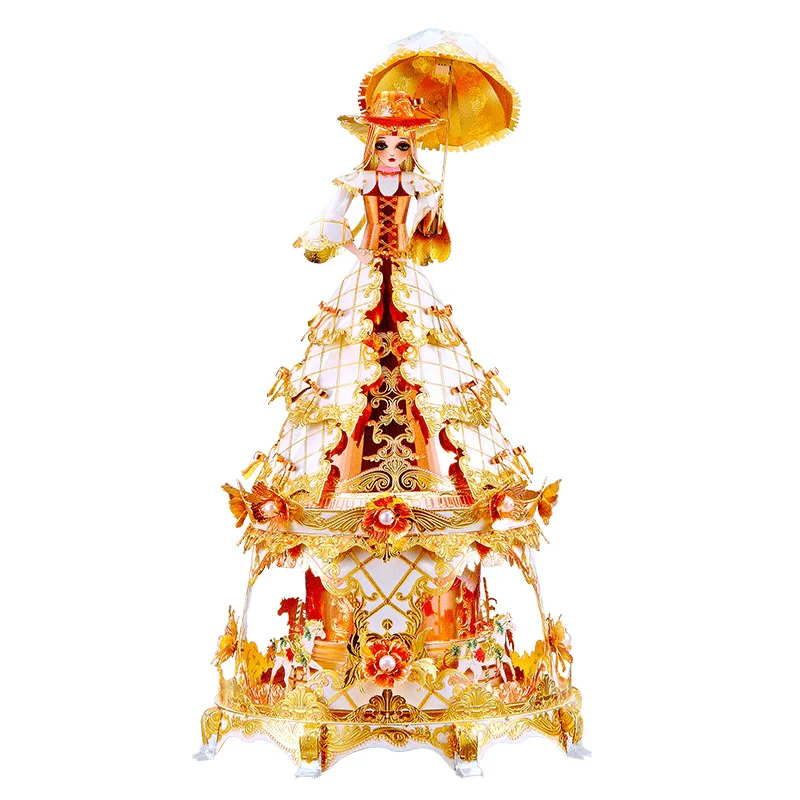 Крутая Музыкальная Шкатулка Принцесса Жасмин металлическая Сборная модель