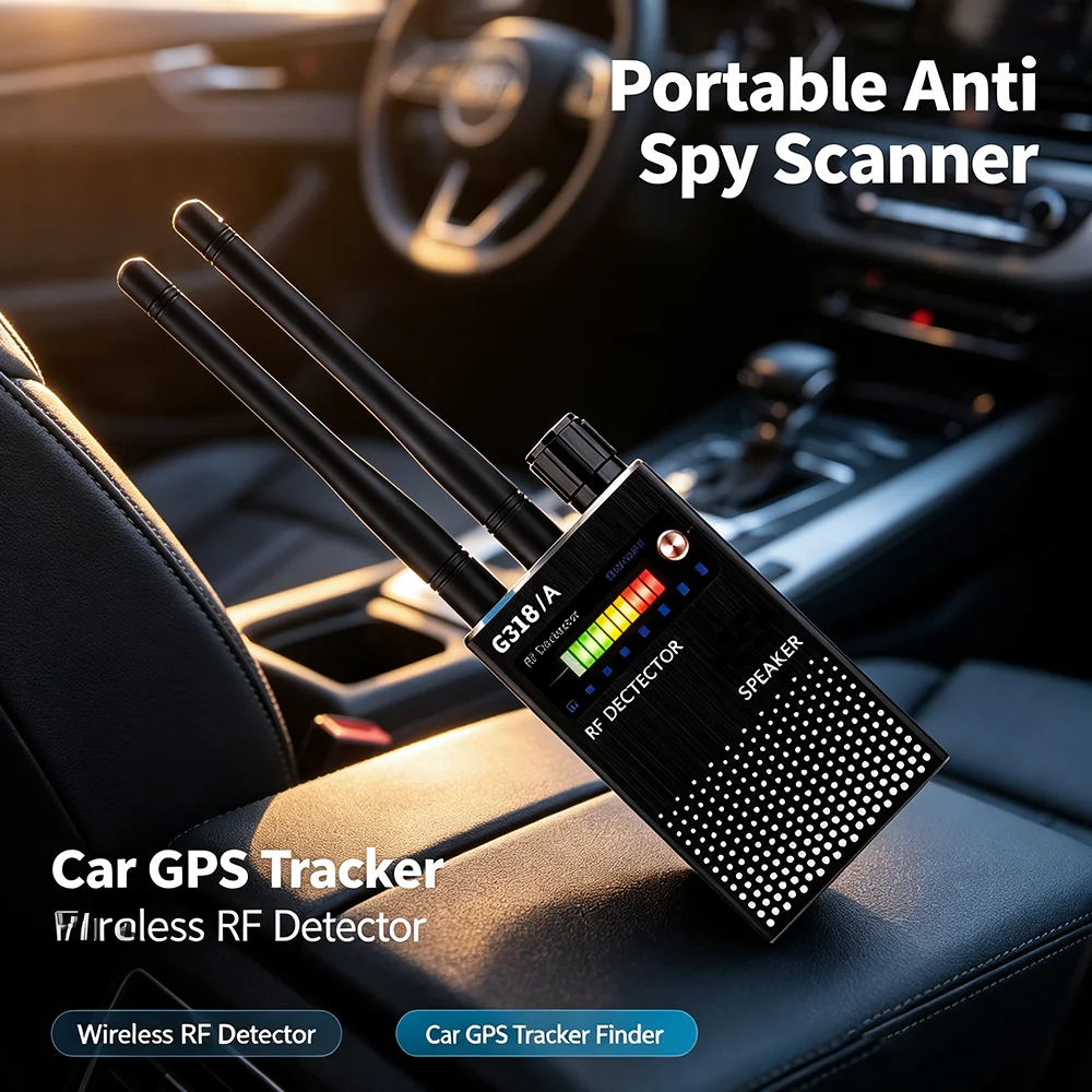 Фото Детектор скрытых камер и устройств прослушивания, мини-детектор GPS-трекеров, сканер GSM-жучков, детектор радиосигналов №1
