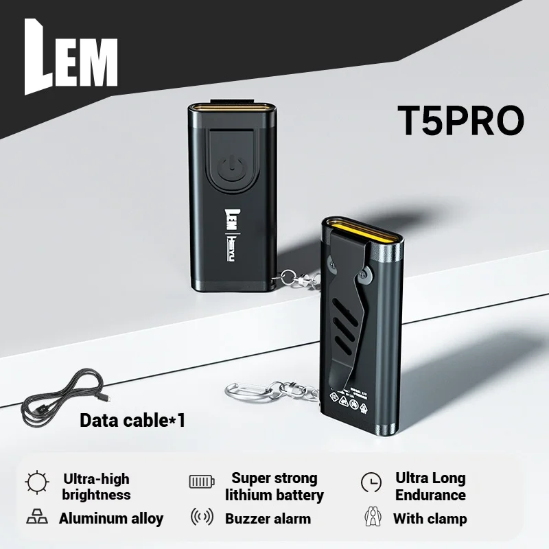 

Портативный светодиодный фонарик LEM T5PRO белый