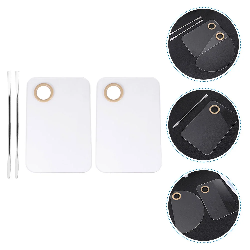 

Mixing Makeup Spatula Plate Foundation Tray Cream Blending Acrylic Artist Tools Color Nail Kit Polish