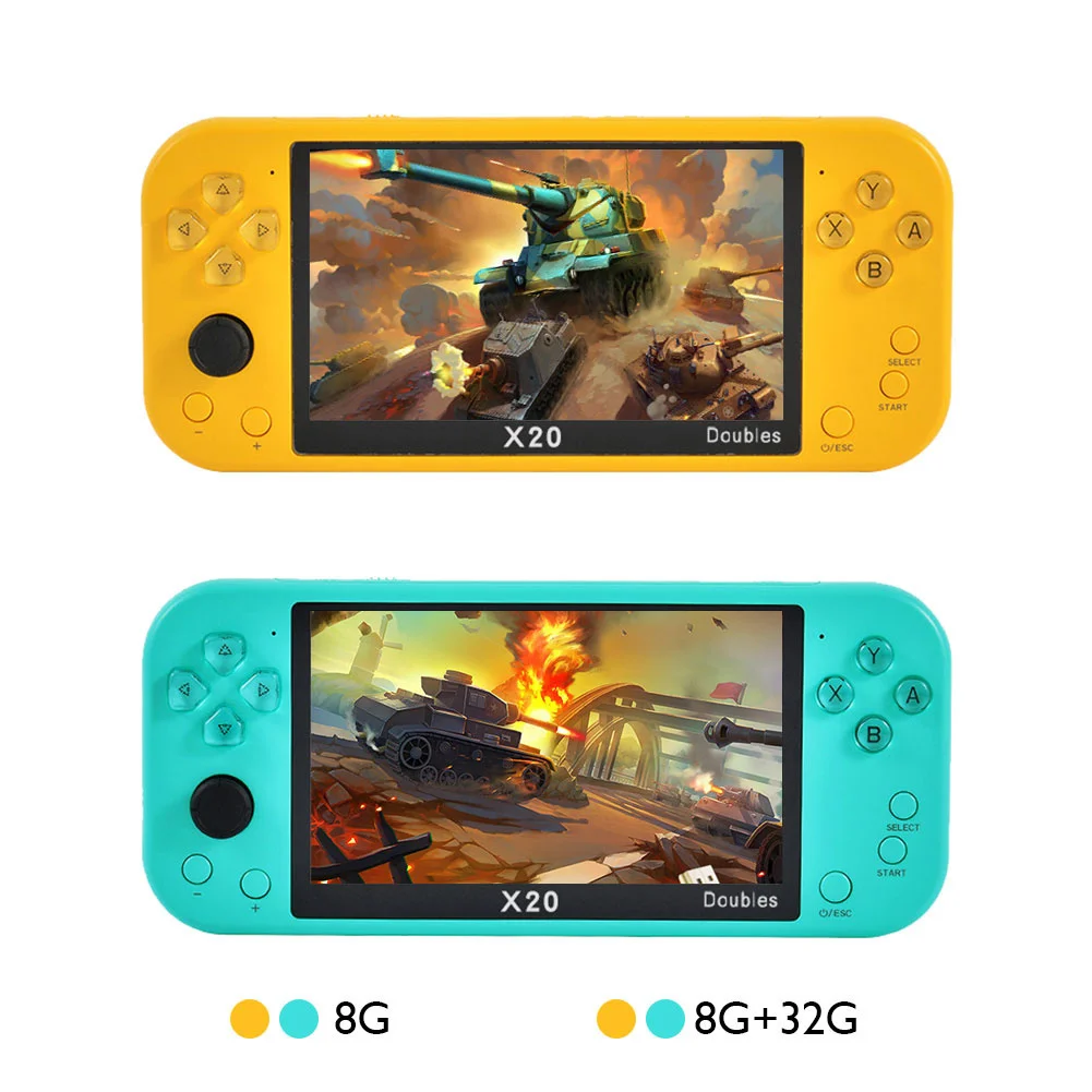 

X20 5.1 Inch Portable Handheld Game Console/HDMI-Compatible Arcade Rocker Pocket Video Games Players Support Wireless Wired Game