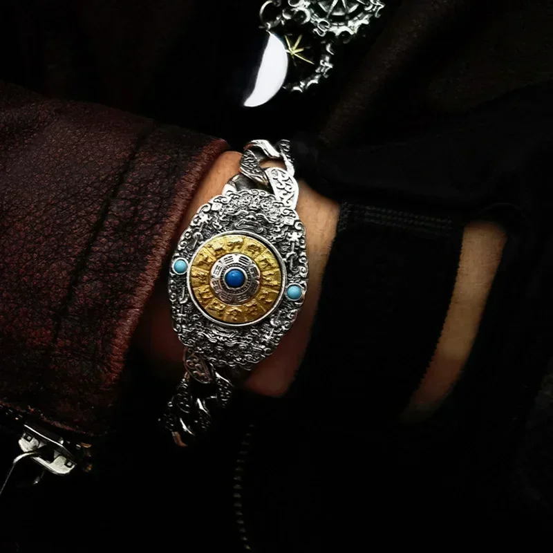 Мужской браслет из серебра 925 пробы