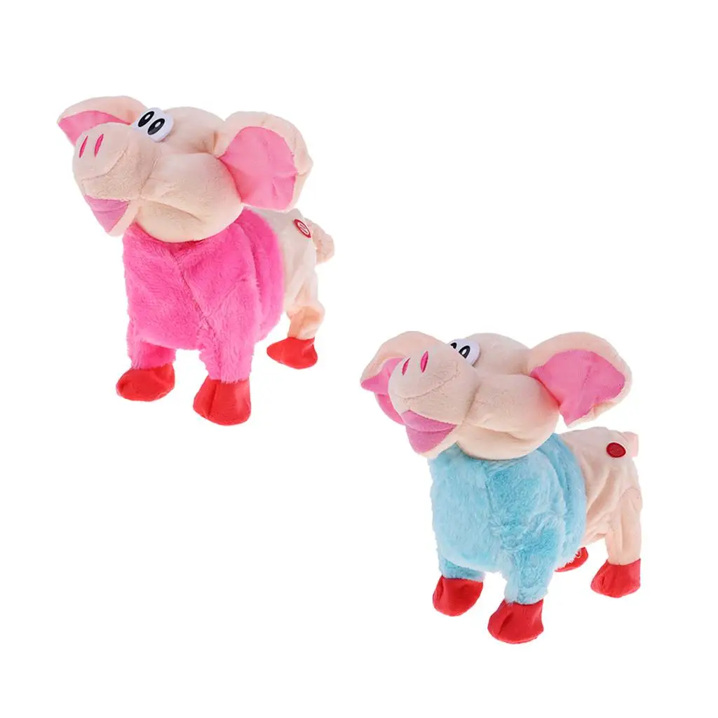 

Lovely Cartoon Animals Plush Stuffed Doll Grunt Pig Walk Singing Eletric Pet