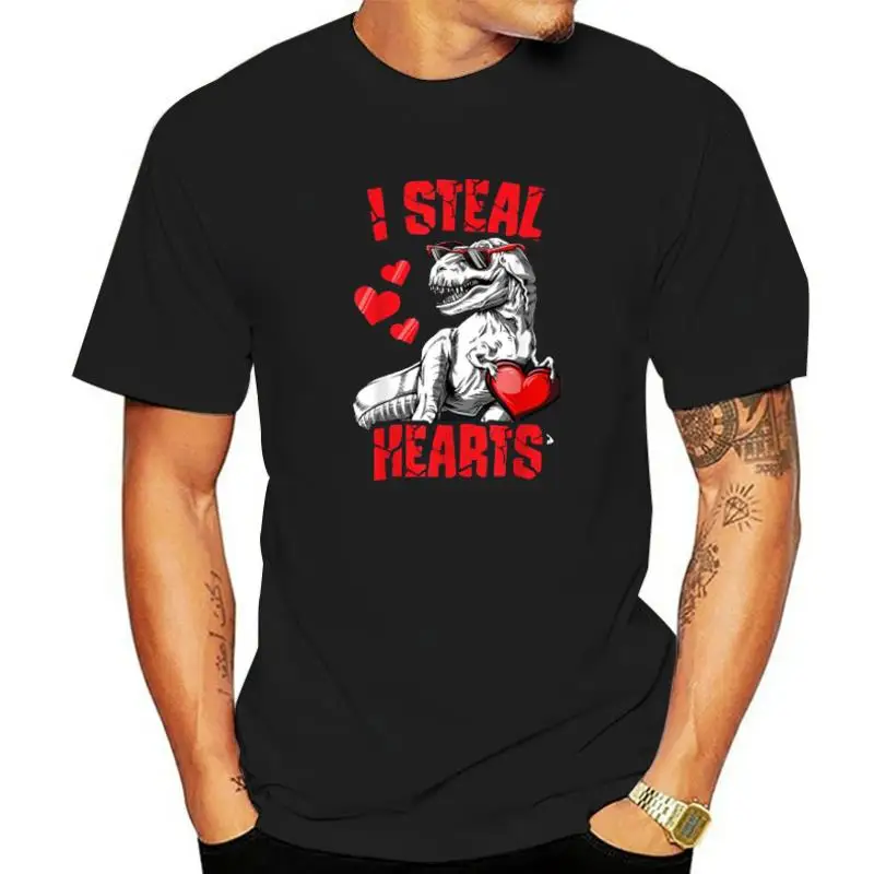 

Kids I Steal Hearts Dinosaur T rex Lover Baby Boy Valentines Day Toddler T-Shirt