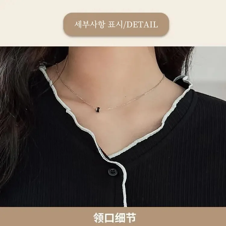 Пуловер с V-образным вырезом тонкая рубашка длинным рукавом Женская Весенняя