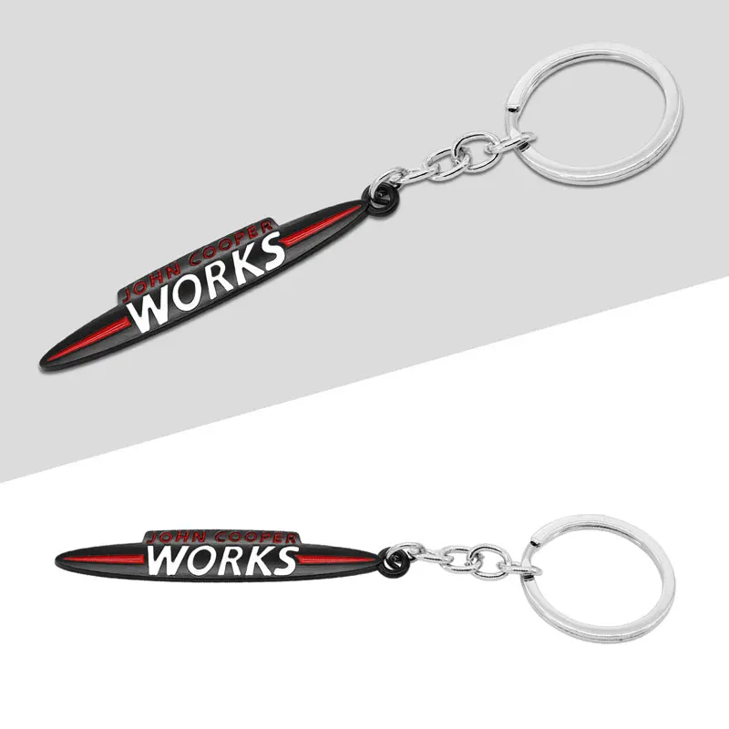 Металлический брелок для ключей объемный автомобильный с эмблемой John Cooper Works