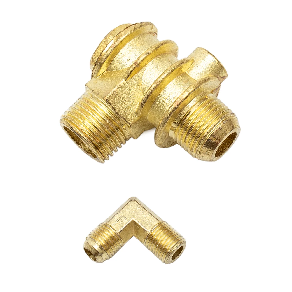 

Air Compressor 3-Port Check Valve Brass Male-Threaded Workshop Replacement Check Valve Connector Tool 20x19x10mm