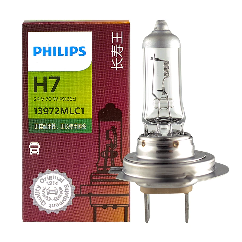 

Philips 24V Лампа для фар грузовика H7 24V 70W PX26d 13972MLC1 Дополнительный срок службы ECE R37