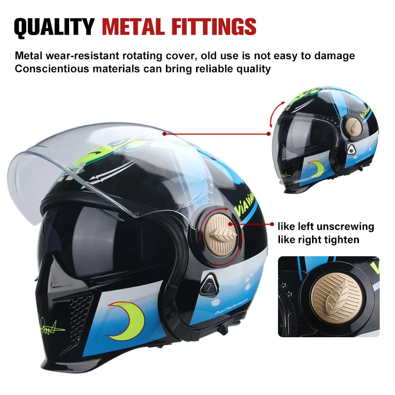 [2 Gifts] Samurai Combination Helmet Motorcycle Full Helmet Detachable Half Helmet ABS 2 Lenses 4 Helmet Shape Switching enlarge