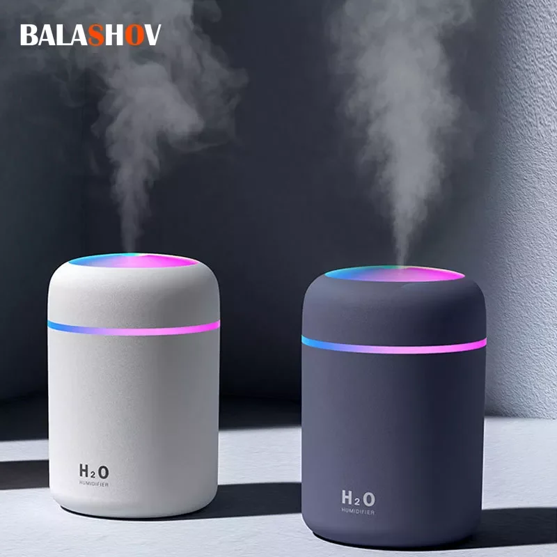 300ML Humidifier Ultrasonic Aroma Diffuser Cool Mist Maker Air Humificador Purifier With Light For Car Home Humidifier Diffuser