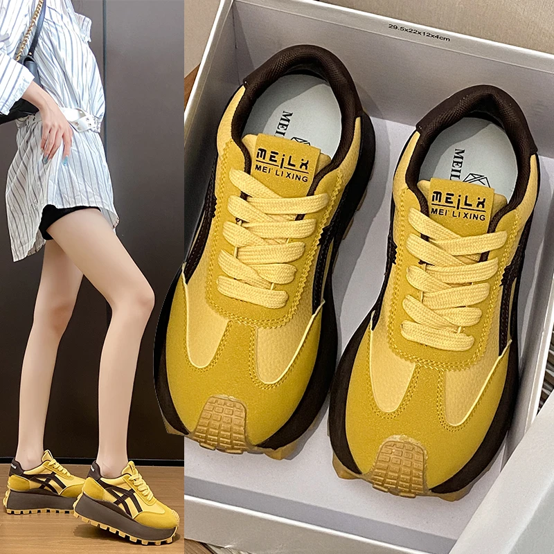 Высокий уровень внешнего вида толстая подошва увеличивающая цвет модная удобная