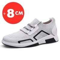 sneakers mens elevator shoes high top shoes insole 8cm mesh high top shoes high top shoes mens summer thick sole breathable