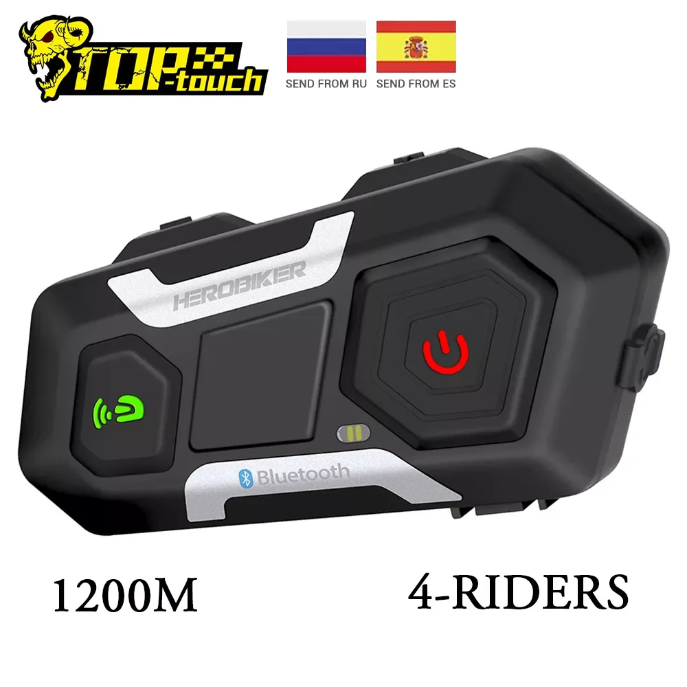 

Переговорное устройство HEROBIKER мотоциклетное, водонепроницаемое, 1200 м