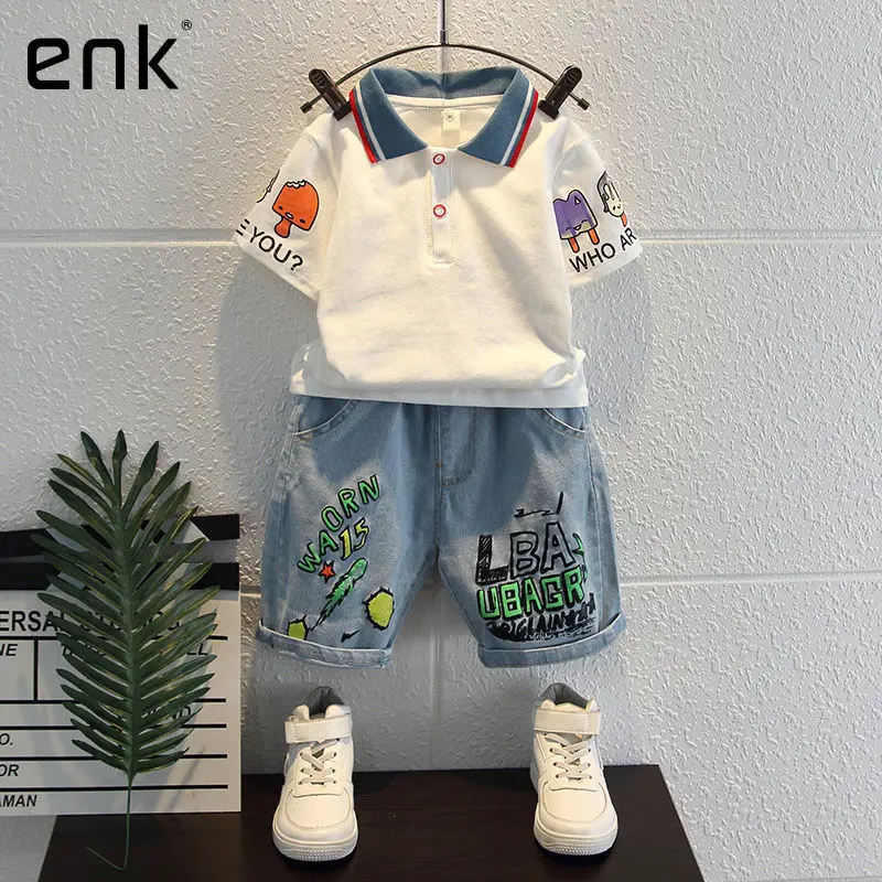 Boys' Suit 2022 Summer Thin Children's Clothing Handsome Baby Short-Sleeved Clothes Children's Casual Summer Clothes