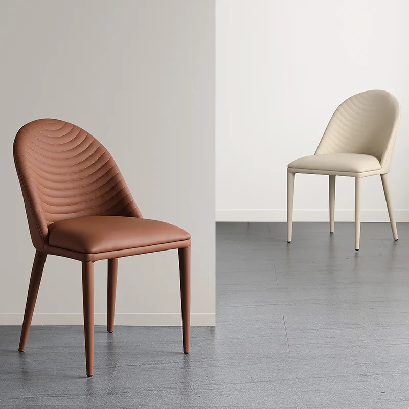 

Leather Accent Dinner Chair Bedroom Iving Room Pouf Table Dinner Chairs Single Outdoor Backrest Chaise Living Room Furniture