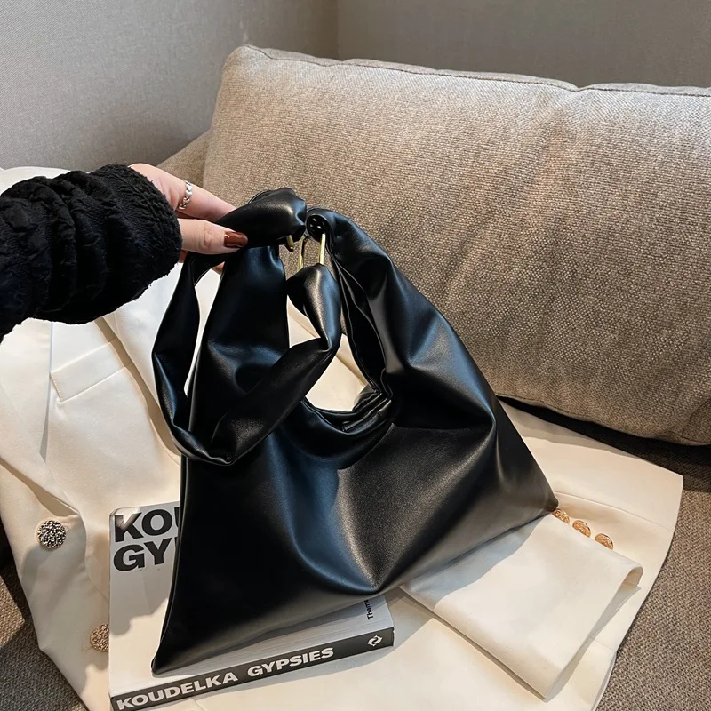 Fashion Exquisite Shopping Bag Retro Casual Women Totes Shoulder Bags Female Leather Solid Color Handbag for Women 2023 Spring