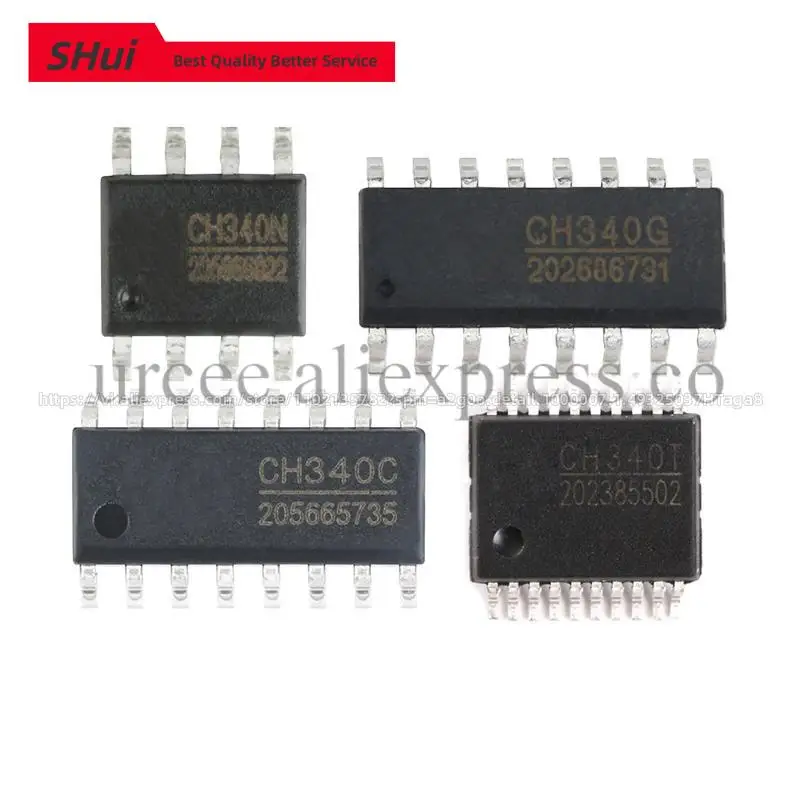 

5pcs/lot CH340 CH340C CH340G CH340T CH340N Chip IC SOP-16 SSOP-20 SOP-8 SMD USB to UART Interface
