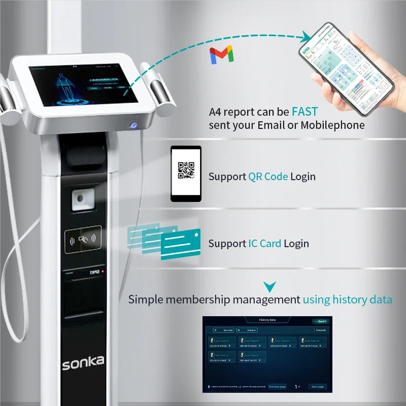 Новый анализатор биосопротивления тела 12d композиции 3d Bodyscan Sonkabody 120 770 270 570
