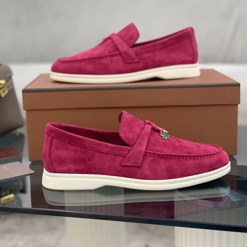 Designer Loafer Casual Shoes 2023 Spring Autumn Men's and Women's Flat Shoes Metal Lock Buckle Fashion Comfortable Casual Shoe