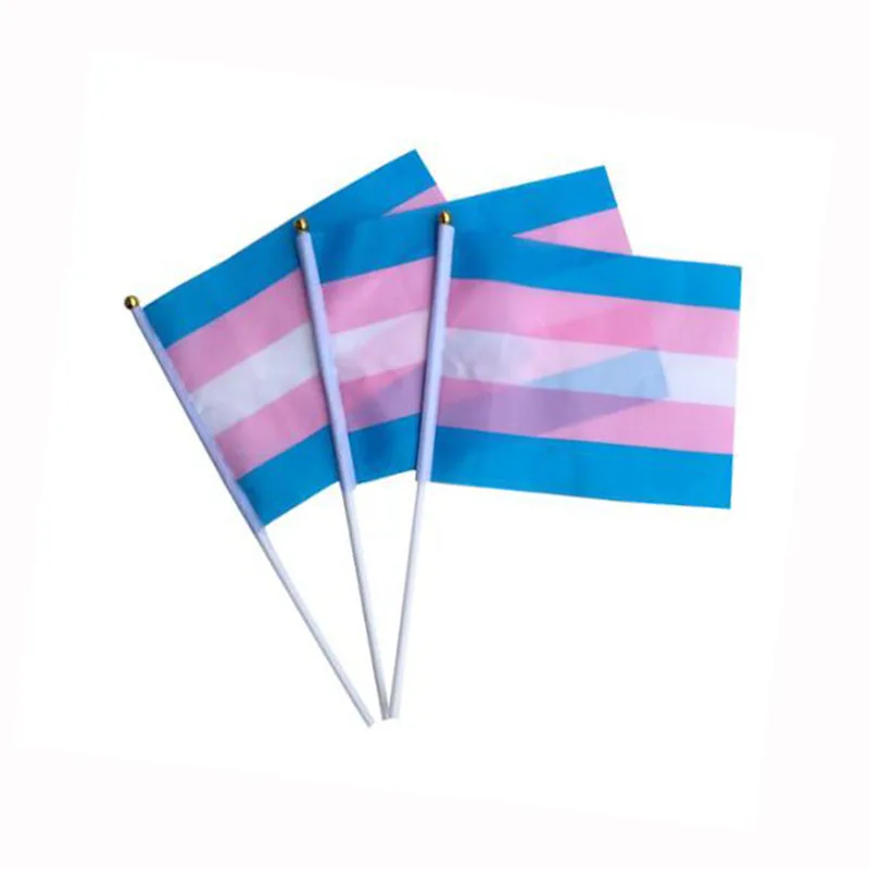 

14*21 CM Hand Waving Flag Rainbow Banner 100PCS/LOT