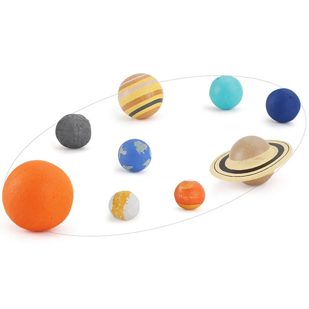 

8 Planets with Sun Model Solar System Figure Playsets Collection Educational Toy Astronomy Enthusiast Children Birthday Gifts