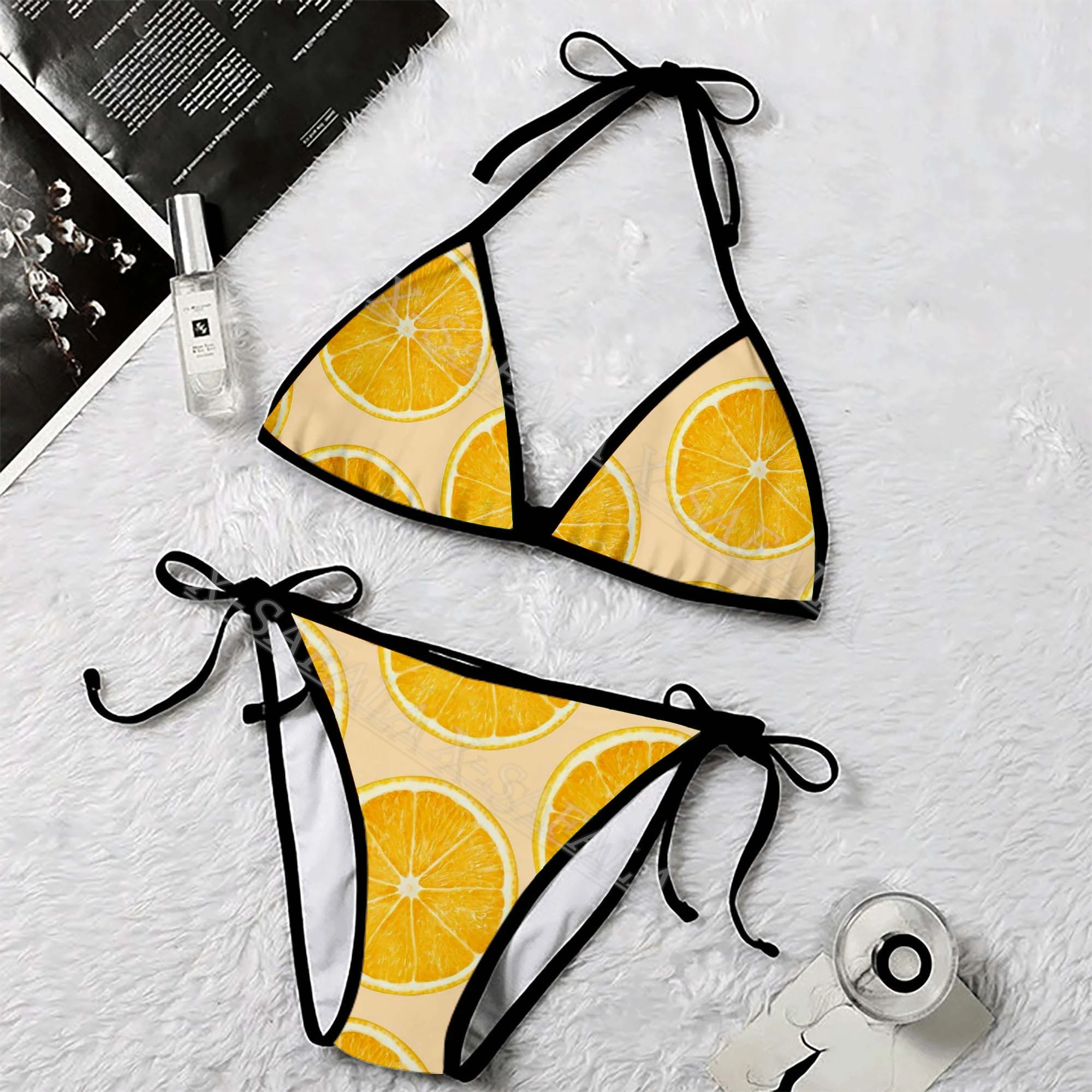 

Fruit Fresh Art Artistic Strawberry Orange 3D Print Women Micro Bikini Summer Beachwear Mankini Cute Sexy Beach Bathing Suit-6
