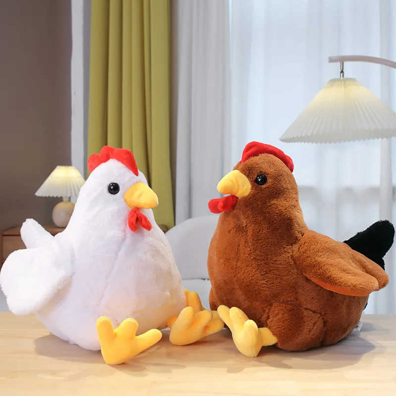 

30/40cm Kawaii Lifelike Chicken Plush Toys Cute Soft Stuffed Decoration Animal Sleeping Pillow Dolls For Kid Birthday Gift