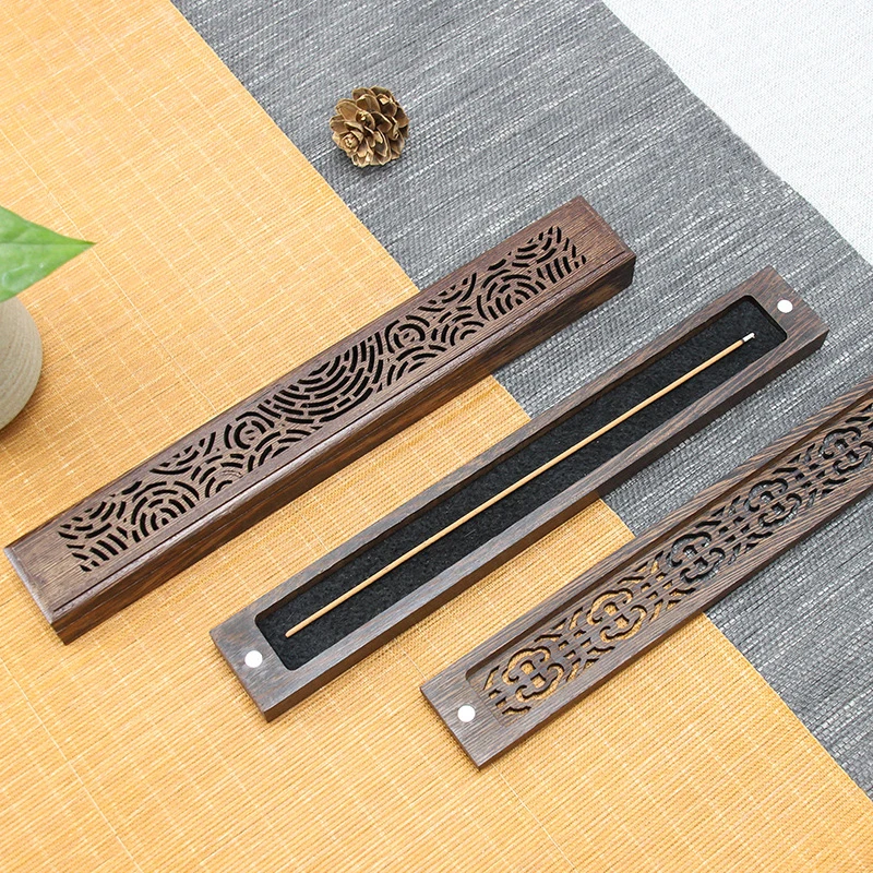 Natural Wood Censer Incienso Stand Tray Crafts Gift