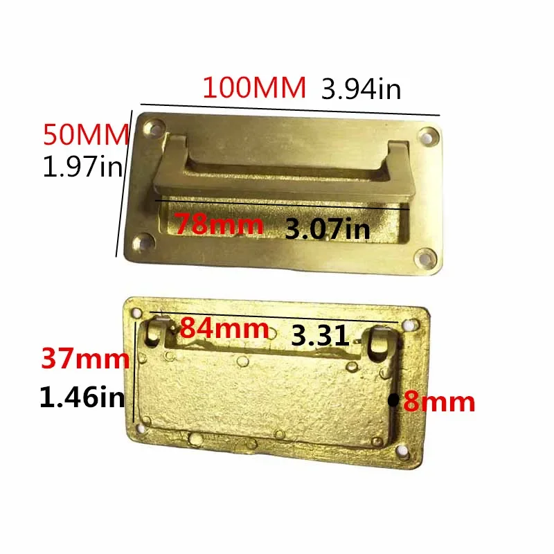 Латунные встраиваемые раздвижные ручки для дверей шкафа 2 шт. на палец ящики