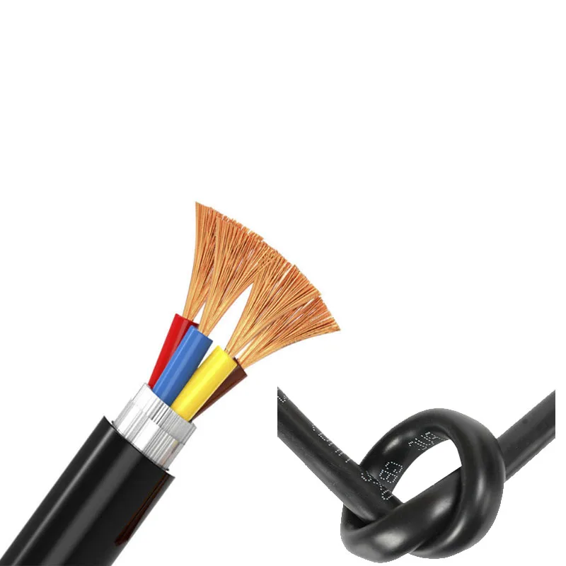 

20Awg Flexible 4Cores Electric Cable 0.5mm2 Sheathed Insulation Extension Power Flame Retardant PVC Copper El RVV Wires Cord