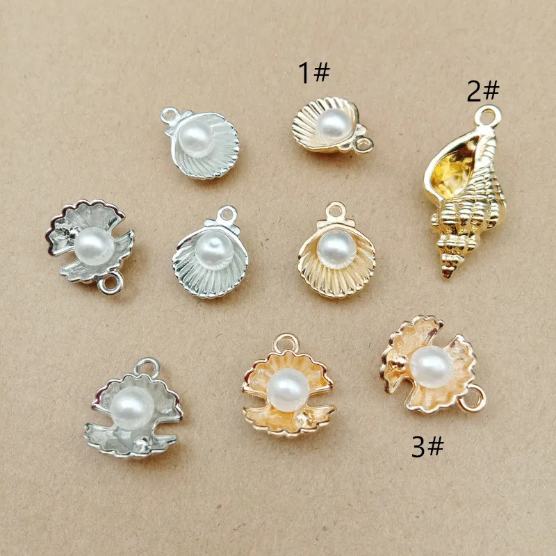 

3pcs Pearl Shell Conch Charms for Jewelry Making Crafting Fashion Earring Pendant Necklace Bracelet Accessories Diy Finding