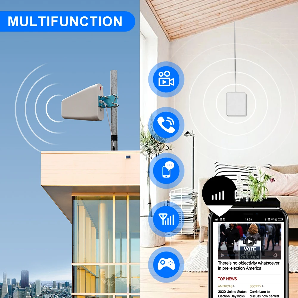 Najtaniej Lintratek 2g 3g 4g Wzmacniacz Sygnału Komórkowego GSM 900 1800 2100 GSM WCDMA UMTS LTE Wzmacniacz Komórkowy Band3 Wzmacniacz Telefonu Komórkowego