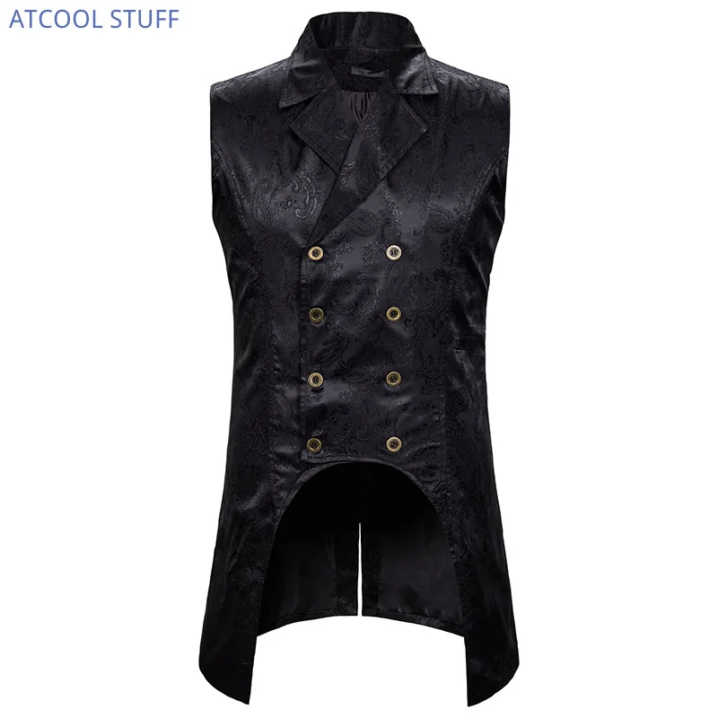 Мужская винтажная куртка в стиле стимпанк викторианский жилет с узором пейсли