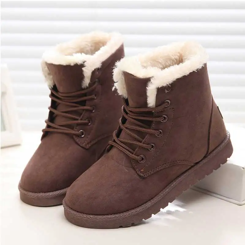 

2022 Winter Boots Women Snow Women Shoes Flat Hell Casual Winter Shoes Woman Ankle Boots Plush Warm Botas Mujer 35-43 WSH3132