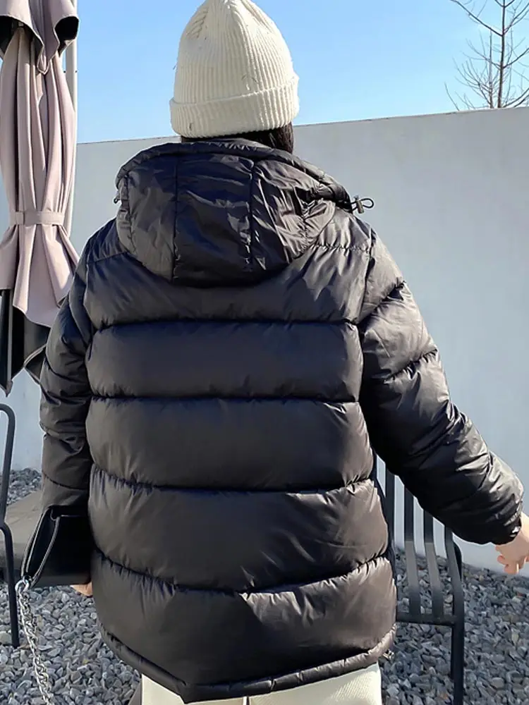 MEILLY DOLPHIN New 2023 Cotton Padded Hooded Parkas Down Winter Jacket Women Thick Warm Female Puffer Jacket Coat Outerwear