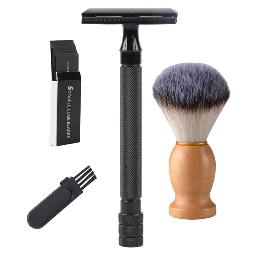 

Shaving Manual Shaver Beard Trimmer Hair Kit Brush Men Cleaning Set Style Old Ravel Wet Face Portable Safety Reusable Metal