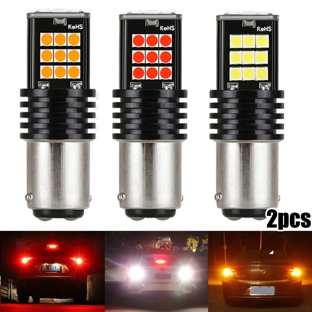 Car LED1157 Tail Brake Light 24SMD 12V Turn Signal Lamps No Error  Car Stop Backup Reverse Turn Signal Reverse Side Light Bulbs