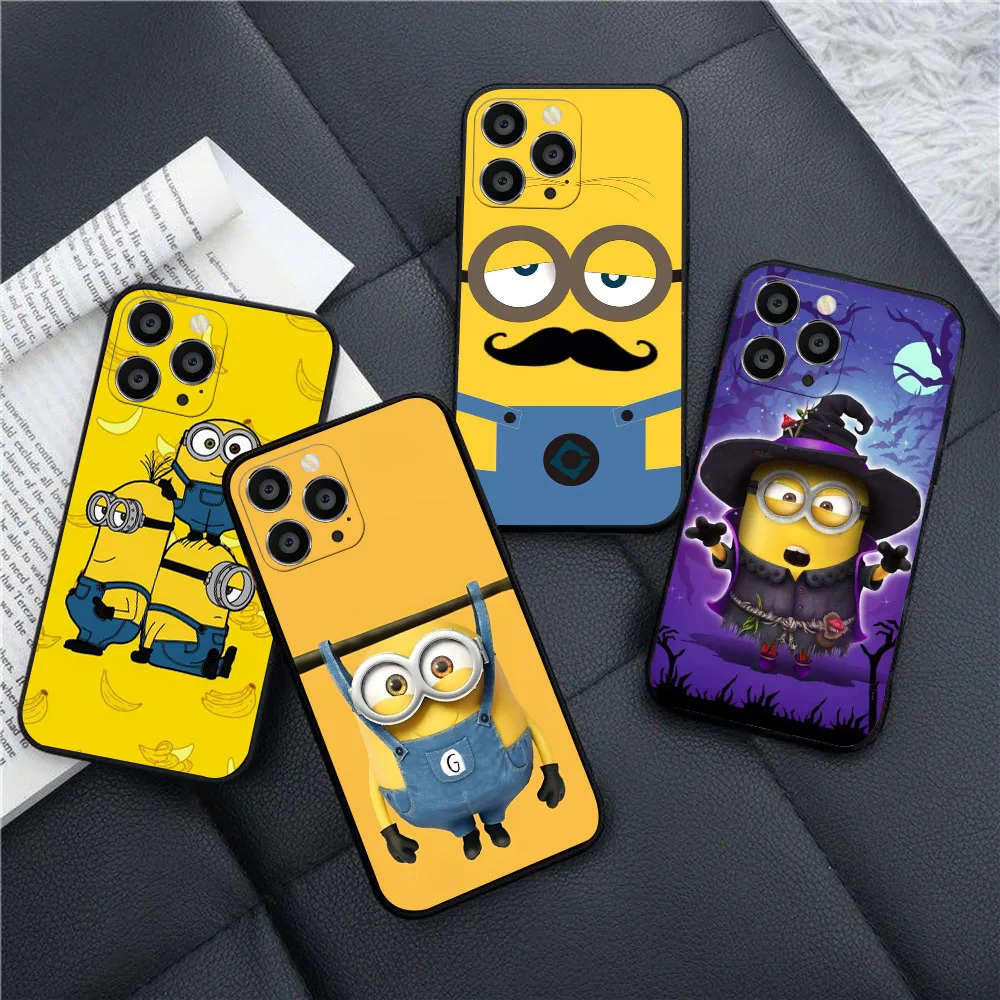 Черный чехол AU-40 Love M-Minionss для Samsung A11 A12 A33 A42 A7 A8 A25 A15 A70 A71 A72 M30 A40S M30S Plus