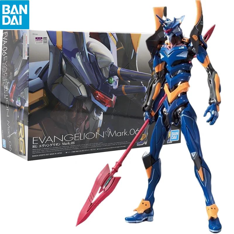 

Оригинальная фигурка BANDAI RG EVANGELION Mark.06 в сборе, Коллекционная модель, аниме неоновые строительные игрушки, подарок для мальчиков