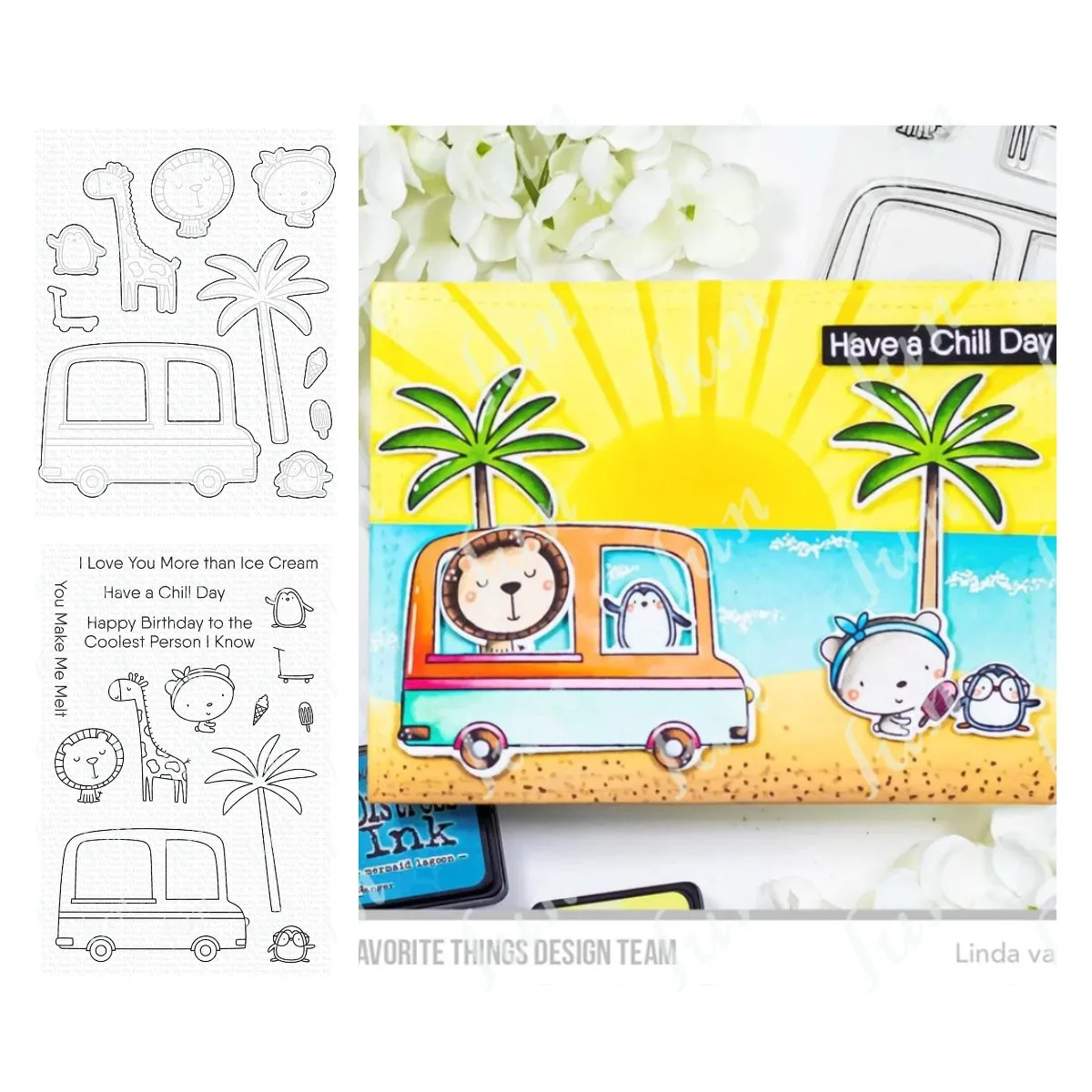 

Chill Friends Sets Clear Stamps and Metal Cutting Dies Craft Making Greeting Card DIY Scrapbooking Paper Decoration Handmade